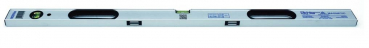 Leichtmetall-Wasserwaage mit Griff, geschraubten Libellen, verbreiteter Auflage und Magneten 120 cm